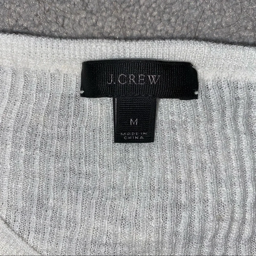 NWOT J.Crew Ribbed Sweater with Flower Sequin Detail - Picture 4 of 7